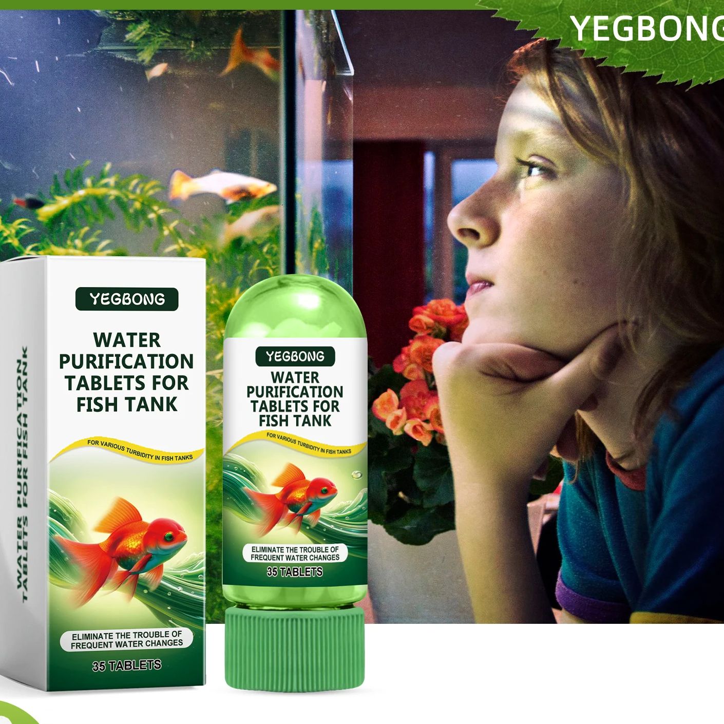 Aquarium Plant Vitamins - Compresse purificatore d'acqua per acquari, rimozione